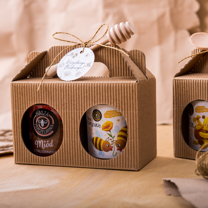 2 miody w kartoniku na każdą okazję z 1 znakiem zodiaku (2 kolory)