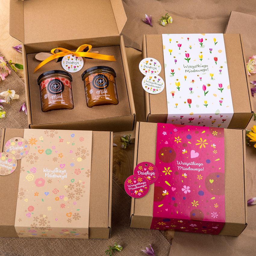2 miody w pudełku na Dzień Kobiet