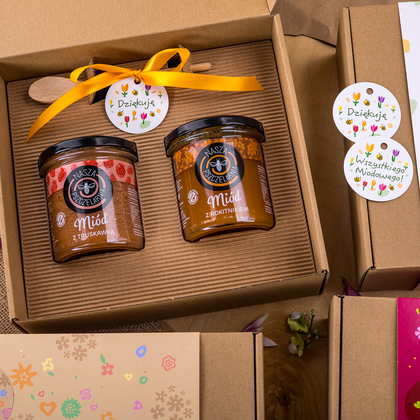 2 miody w pudełku na Dzień Kobiet