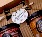 1 duży miód i 2 miodki w pudełku na każdą okazję (2 kolory)