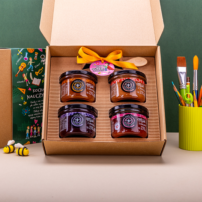 4 miodki w pudełku na koniec Roku Szkolnego