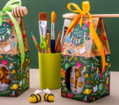 1 miód w kolorowym pudełku na Dzień Nauczyciela z 1 znakiem zodiaku