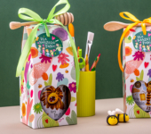 1 miód w kwiatowym pudełku na Dzień Nauczyciela z 1 znakiem zodiaku