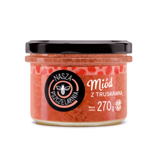 Miód z truskawką - 270g