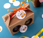 2 miody w kartoniku na urodziny ze znakiem zodiaku