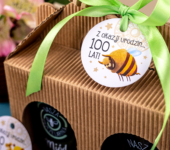 2 miody w kartoniku na urodziny ze znakiem zodiaku