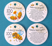 2 miody w kartoniku na urodziny ze znakami zodiaku