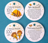 2 miody w kartoniku na urodziny ze znakami zodiaku