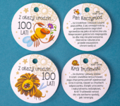 2 miody w kartoniku na urodziny ze znakami zodiaku