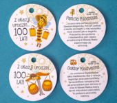 2 miody w kartoniku na urodziny ze znakami zodiaku