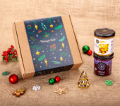 2 miody w pudełku na Boże Narodzenie z 1 znakiem zodiaku